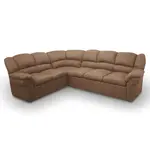 Sedací souprava, rohová, l, rozkládací/úložný prostor, hnědá, amelia