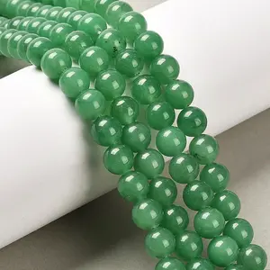 Natural Dyed White Jade Beads Strands