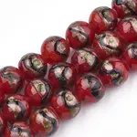 Handmade Gold Sand Lampwork Beads