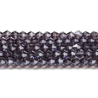 Transparent Electroplate Glass Beads Strands