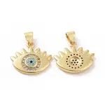 Brass Micro Pave Cubic Zirconia Pendants