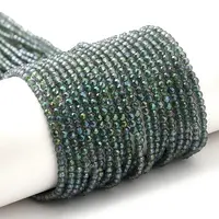 Electroplate Transparent Glass Beads Strands