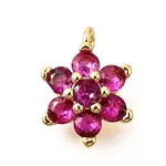 Brass Micro Pave Cubic Zirconia Pendants