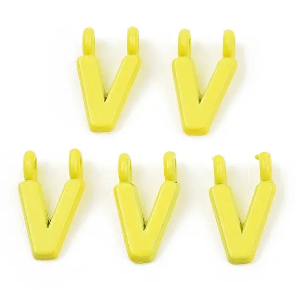 Rack Plating Spray Painted Alloy 2-Loop Link Pendants