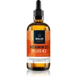 WoldoHealth® Vitamin D3 + K2 kapky pro normální funkci imunitního systému, stav kostí, zubů a činnost svalů 50 ml