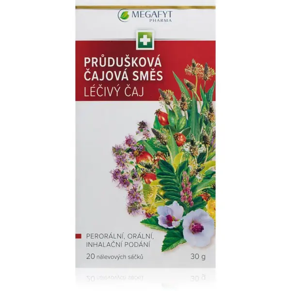 Megafyt Průdušková čajová směs léčivý čaj porcovaný v nálevových sáčcích 20 ks
