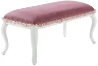 Taburet k posteli ballerina - růžová/bílá