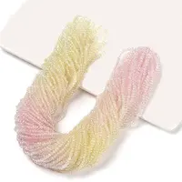Transparent Painted Glass Beads Strands