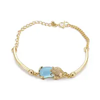 Golden Tone Brass Link Bracelets