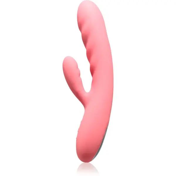 Svakom Avery Powerful Thrusting vibrátor so stimulátorom klitorisu Strawberry Pink 19.1 cm