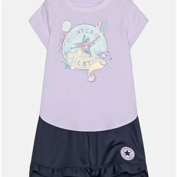 Converse CTP GFX TEE & MESH SHORT SET 104-110 CM