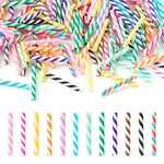 120Pcs 12 Colors Two Tone Handmade Polymer Clay Simulation Chocolate Stick