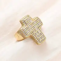 Adjustable Brass Micro Pave Cubic Zirconia Cuff Rings for Women