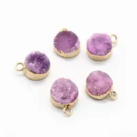 Natural Druzy Quartz Charms