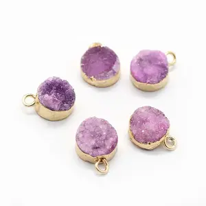 Natural Druzy Quartz Charms