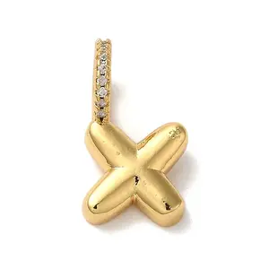 Brass Micro Pave Cubic Zirconia Pendants