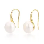 Brass Natural Pearl Dangle Earrings