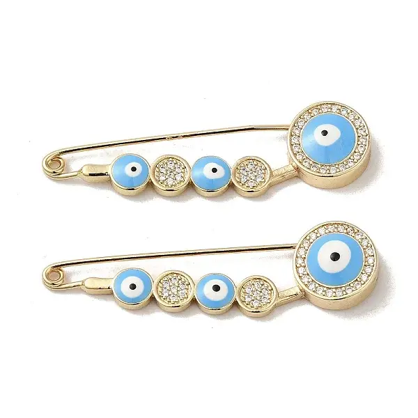 Real 18K Gold Plated Brass with Rhinestone Brooches