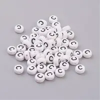 Acrylic Horizontal Hole Letter Beads