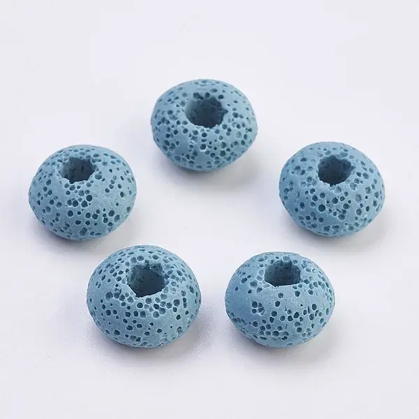 Natural Lava Rock European Beads