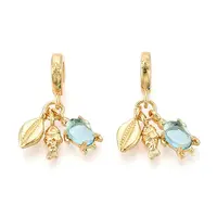 Brass Glass European Dangle Charms