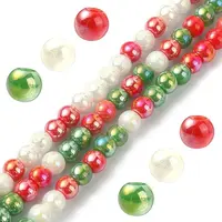 Opaque Electroplate Glass Beads Strands