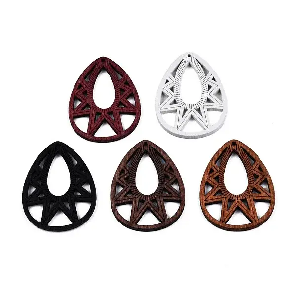 Spray Painted Wooden Pendants