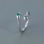 Brass Micro Pave Cubic Zirconia Cuff Rings for Women