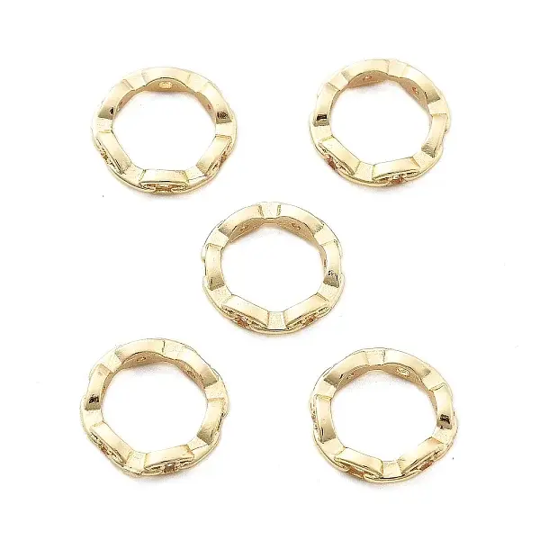 Brass Micro Pave Clear Cubic Zirconia Bead Frame