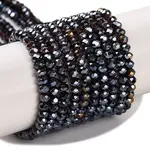 Baking Electroplate Glass Beads Strands