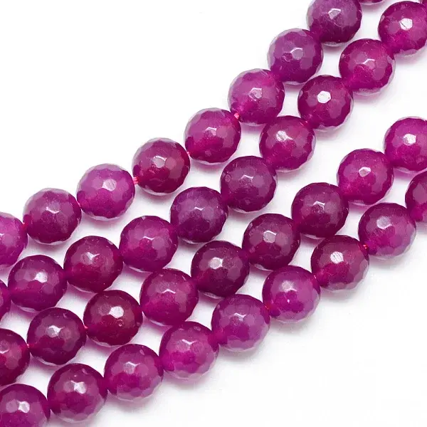 Natural White Jade Bead Strands