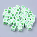 Opaque White Acrylic European Beads