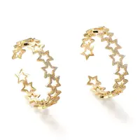 Brass Micro Pave Clear Cubic Zirconia Cuff Bangles