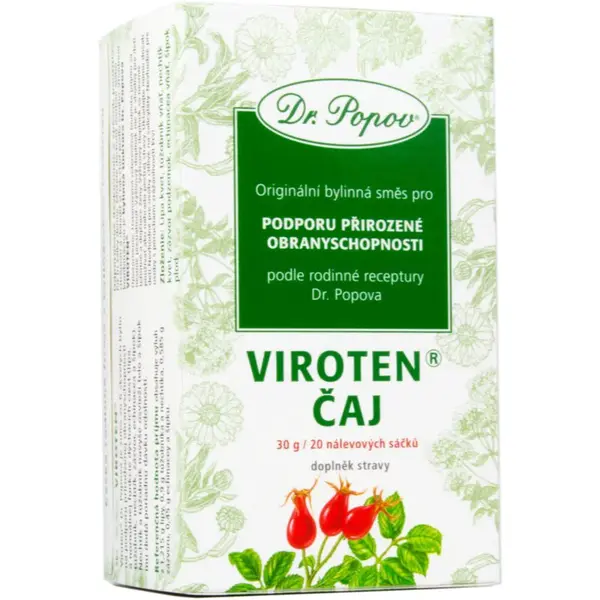 Dr. Popov Viroten bylinný čaj na podporu imunitného systému 20 ks