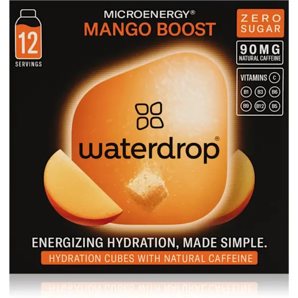Waterdrop Microenergy energetický nápoj s vitamínmi príchuť Mango Boost 12 ks