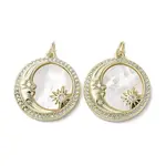 Brass Micro Pave Cubic Zirconia Pendants