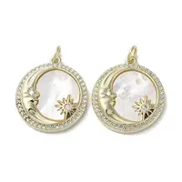 Brass Micro Pave Cubic Zirconia Pendants