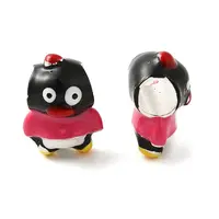 Cartoon Penguin Alloy Enamel European Beads
