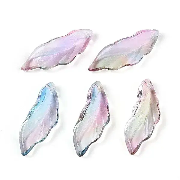 Baking Painted Transparent Glass Pendants