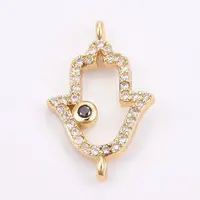 Brass Micro Pave Cubic Zirconia Links