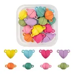 16 Sets 8 Style Spray Painted Alloy Magnetic Clasps with Loops