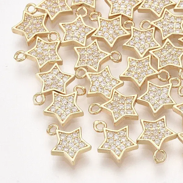 Brass Cubic Zirconia Charms