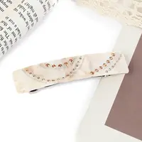 Cellulose Acetate with Rhinestone Hair Barrettes