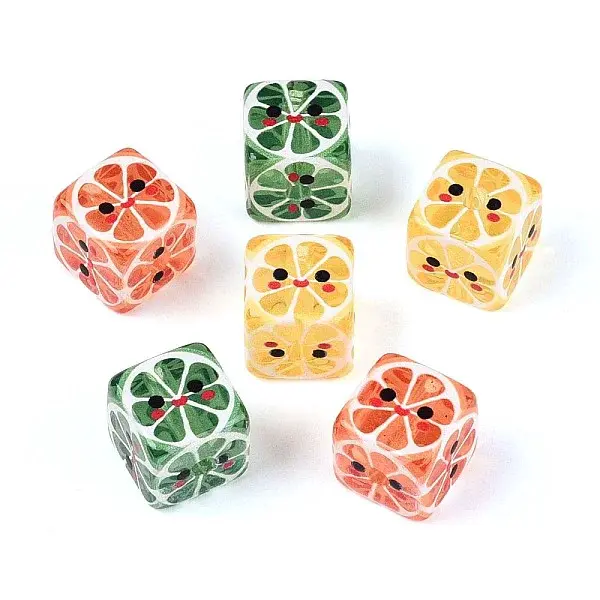 Printed Transparent Acrylic Beads