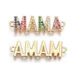 Brass Micro Pave Cubic Zirconia Links