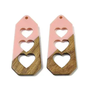 Resin and Walnut Pendants