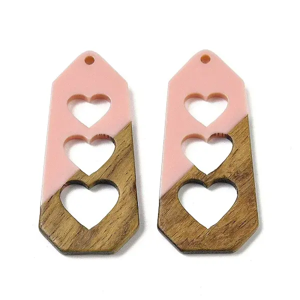 Resin and Walnut Pendants