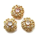 Brass Pave Cubic Zirconia Multi-strand Links