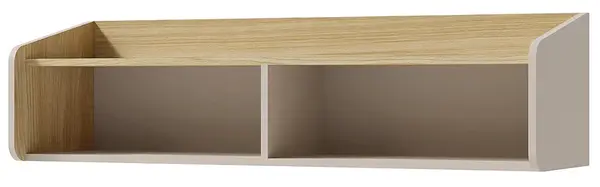 Nástěnná police rudy - béžová/dub olejovaný