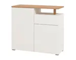 Úzká komoda annika - bílá, dub